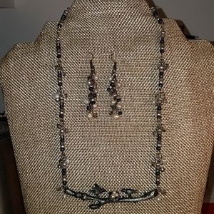 Bird necklace and earings